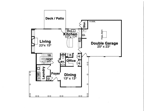 First Floor image of HAWTHORNE-C House Plan